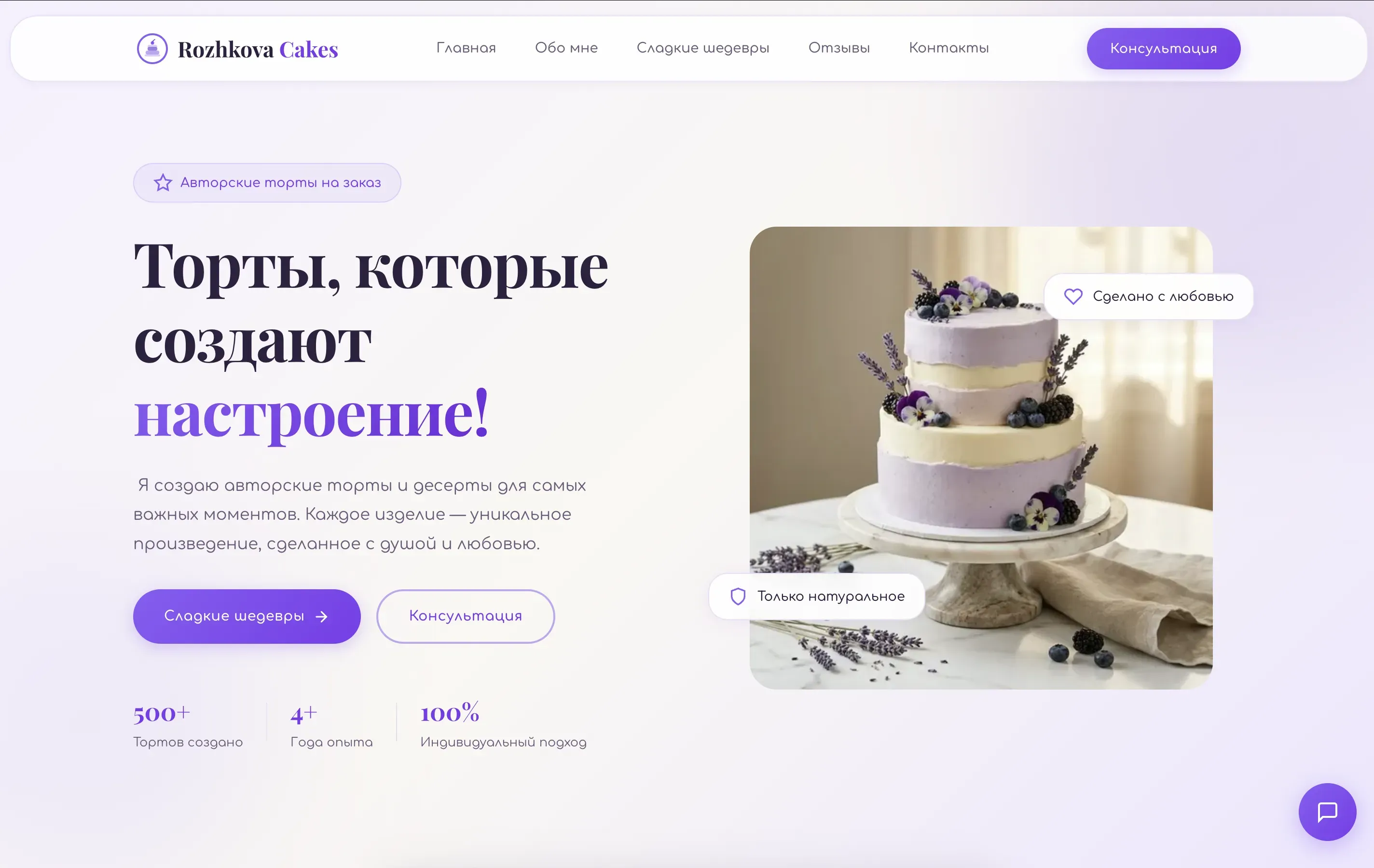 Rozhkova Cakes - Premium Confectionery Platform